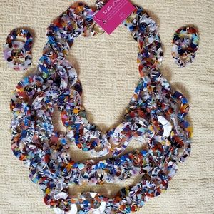 Sassy Jones Confetti Zaria Necklace and Earrings